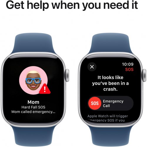 Купити Смарт-годинник Apple Watch Series 10 GPS + Cellular 42mm Silver Aluminium Case with Denim Sport Band - M/L (MWX43QH/A) - ціна в Києві, Львові, Вінниці, Хмельницькому, Франківську, Україні | інтернет-магазин TELEMART.UA фото
