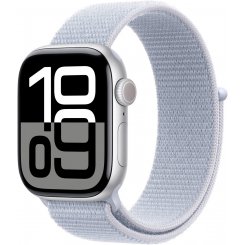 Смарт-годинник Apple Watch Series 10 GPS + Cellular 42mm Silver Aluminium Case with Blue Cloud Sport Loop (MWX53QH/A)