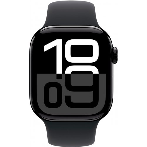 Купити Смарт-годинник Apple Watch Series 10 GPS + Cellular 42mm Jet Black Aluminium Case with Black Sport Band - M/L (MWX73QH/A) - ціна в Києві, Львові, Вінниці, Хмельницькому, Франківську, Україні | інтернет-магазин TELEMART.UA фото