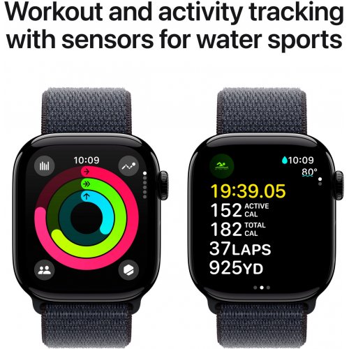 Купить Смарт-часы Apple Watch Series 10 GPS + Cellular 42mm Jet Black Aluminium Case with Ink Sport Loop (MWX83QH/A) - цена в Харькове, Киеве, Днепре, Одессе
в интернет-магазине Telemart фото