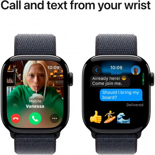 Купить Смарт-часы Apple Watch Series 10 GPS + Cellular 42mm Jet Black Aluminium Case with Ink Sport Loop (MWX83QH/A) - цена в Харькове, Киеве, Днепре, Одессе
в интернет-магазине Telemart фото