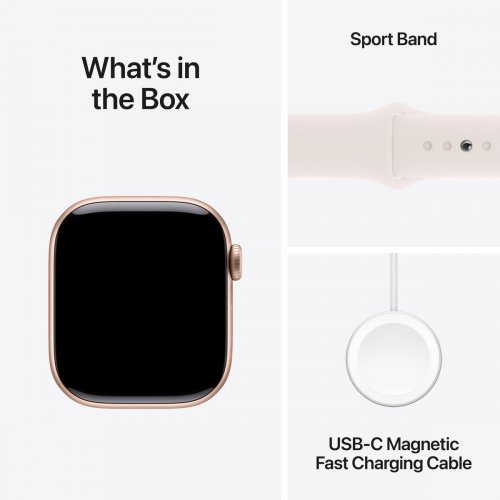 Купити Смарт-годинник Apple Watch Series 10 GPS + Cellular 42mm Rose Gold Aluminium Case with Light Blush Sport Band - M/L (MWXA3QH/A) - ціна в Києві, Львові, Вінниці, Хмельницькому, Франківську, Україні | інтернет-магазин TELEMART.UA фото