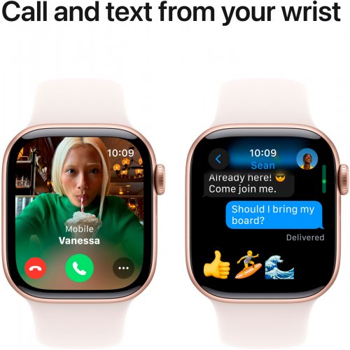Купити Смарт-годинник Apple Watch Series 10 GPS + Cellular 42mm Rose Gold Aluminium Case with Light Blush Sport Band - M/L (MWXA3QH/A) - ціна в Києві, Львові, Вінниці, Хмельницькому, Франківську, Україні | інтернет-магазин TELEMART.UA фото