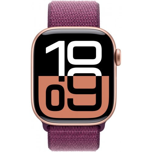 Купити Смарт-годинник Apple Watch Series 10 GPS + Cellular 42mm Rose Gold Aluminium Case with Plum Sport Loop (MWXC3QH/A) - ціна в Києві, Львові, Вінниці, Хмельницькому, Франківську, Україні | інтернет-магазин TELEMART.UA фото