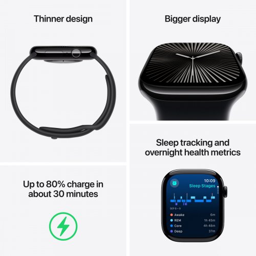 Купити Смарт-годинник Apple Watch Series 10 GPS + Cellular 42mm Rose Gold Aluminium Case with Plum Sport Loop (MWXC3QH/A) - ціна в Києві, Львові, Вінниці, Хмельницькому, Франківську, Україні | інтернет-магазин TELEMART.UA фото