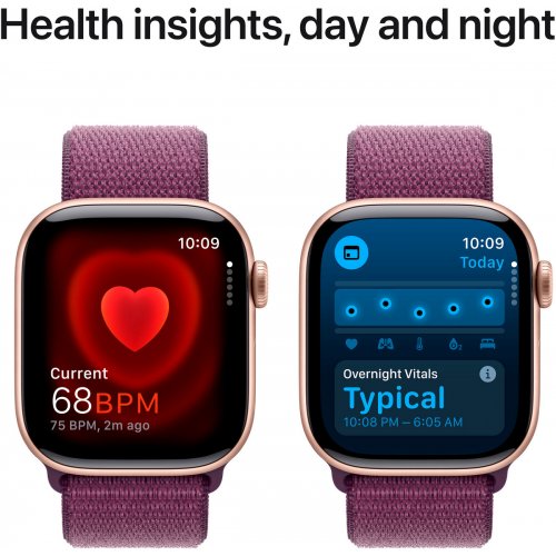 Купити Смарт-годинник Apple Watch Series 10 GPS + Cellular 42mm Rose Gold Aluminium Case with Plum Sport Loop (MWXC3QH/A) - ціна в Києві, Львові, Вінниці, Хмельницькому, Франківську, Україні | інтернет-магазин TELEMART.UA фото
