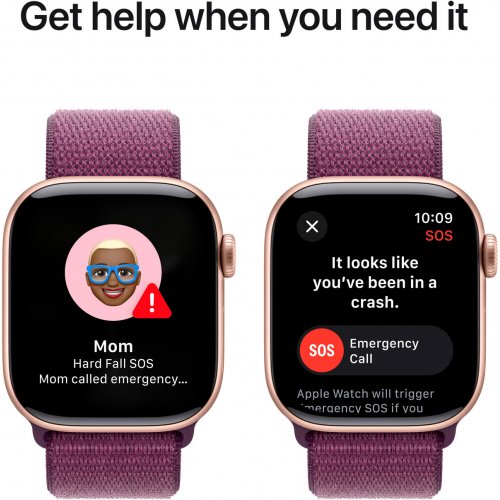 Купити Смарт-годинник Apple Watch Series 10 GPS + Cellular 42mm Rose Gold Aluminium Case with Plum Sport Loop (MWXC3QH/A) - ціна в Києві, Львові, Вінниці, Хмельницькому, Франківську, Україні | інтернет-магазин TELEMART.UA фото