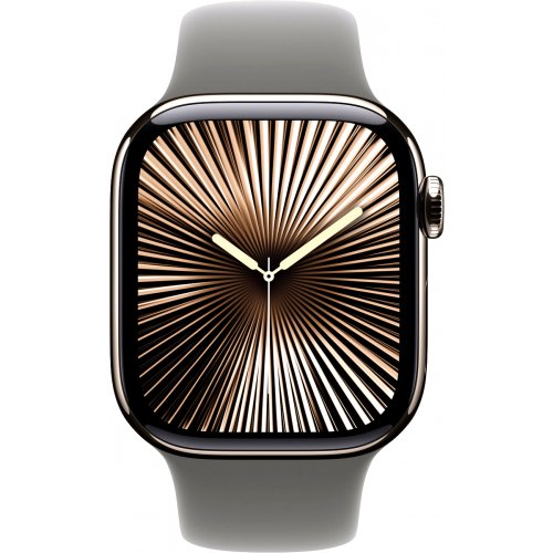 Купить Смарт-часы Apple Watch Series 10 GPS + Cellular 42mm Natural Titanium Case with Stone Grey Sport Band - M/L (MWXE3QH/A) - цена в Харькове, Киеве, Днепре, Одессе
в интернет-магазине Telemart фото