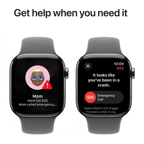 Купить Смарт-часы Apple Watch Series 10 GPS + Cellular 42mm Natural Titanium Case with Stone Grey Sport Band - M/L (MWXE3QH/A) - цена в Харькове, Киеве, Днепре, Одессе
в интернет-магазине Telemart фото