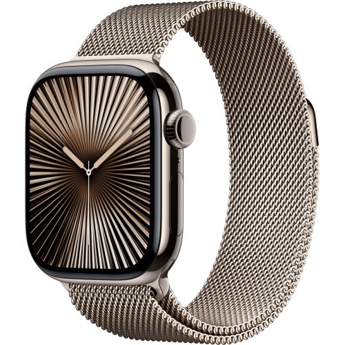 Купить Смарт-часы Apple Watch Series 10 GPS + Cellular 42mm Natural Titanium Case with Natural Milanese Loop (MWXF3QH/A) - цена в Харькове, Киеве, Днепре, Одессе
в интернет-магазине Telemart фото