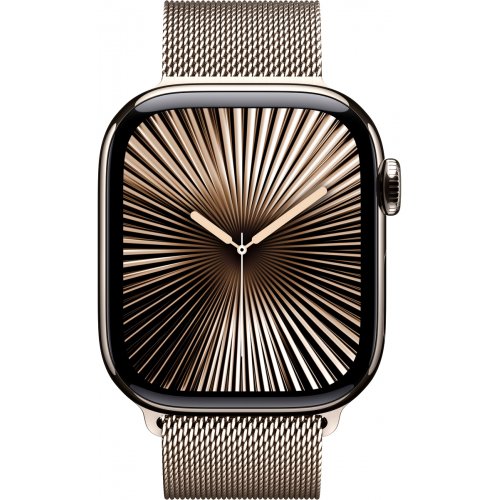 Купить Смарт-часы Apple Watch Series 10 GPS + Cellular 42mm Natural Titanium Case with Natural Milanese Loop (MWXF3QH/A) - цена в Харькове, Киеве, Днепре, Одессе
в интернет-магазине Telemart фото