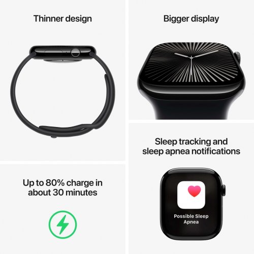 Купить Смарт-часы Apple Watch Series 10 GPS + Cellular 42mm Natural Titanium Case with Natural Milanese Loop (MWXF3QH/A) - цена в Харькове, Киеве, Днепре, Одессе
в интернет-магазине Telemart фото