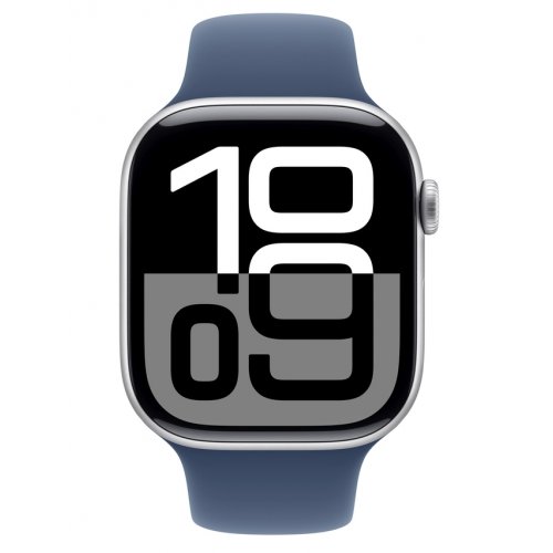 Купить Смарт-часы Apple Watch Series 10 GPS + Cellular 46mm Silver Aluminium Case with Denim Sport Band - S/M (MWY03QH/A) - цена в Харькове, Киеве, Днепре, Одессе
в интернет-магазине Telemart фото