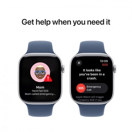 Купить Смарт-часы Apple Watch Series 10 GPS + Cellular 46mm Silver Aluminium Case with Denim Sport Band - S/M (MWY03QH/A) - цена в Харькове, Киеве, Днепре, Одессе
в интернет-магазине Telemart фото