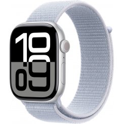 Смарт-годинник Apple Watch Series 10 GPS + Cellular 46mm Silver Aluminium Case with Blue Cloud Sport Loop (MWY23QH/A)