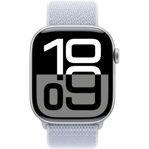 Купить Смарт-часы Apple Watch Series 10 GPS + Cellular 46mm Silver Aluminium Case with Blue Cloud Sport Loop (MWY23QH/A) - цена в Харькове, Киеве, Днепре, Одессе
в интернет-магазине Telemart фото