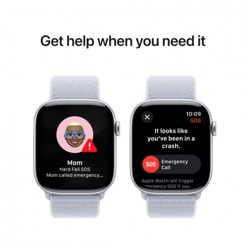 Купить Смарт-часы Apple Watch Series 10 GPS + Cellular 46mm Silver Aluminium Case with Blue Cloud Sport Loop (MWY23QH/A) - цена в Харькове, Киеве, Днепре, Одессе
в интернет-магазине Telemart фото