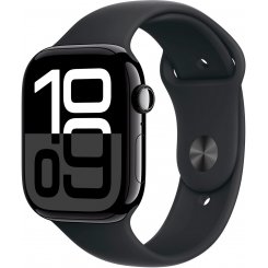Смарт-годинник Apple Watch Series 10 GPS + Cellular 46mm Jet Black Aluminium Case with Black Sport Band - M/L (MWY43QH/A)