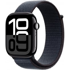 Смарт-годинник Apple Watch Series 10 GPS + Cellular 46mm Jet Black Aluminium Case with Ink Sport Loop (MWY53QH/A)