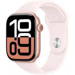 Смарт-годинник Apple Watch Series 10 GPS + Cellular 46mm Rose Gold Aluminium Case with Light Blush Sport Band - M/L (MWY73QH/A)