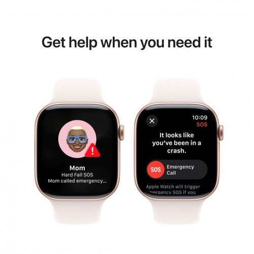 Купити Смарт-годинник Apple Watch Series 10 GPS + Cellular 46mm Rose Gold Aluminium Case with Light Blush Sport Band - M/L (MWY73QH/A) - ціна в Києві, Львові, Вінниці, Хмельницькому, Франківську, Україні | інтернет-магазин TELEMART.UA фото