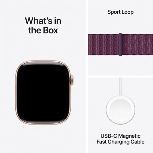 Купить Смарт-часы Apple Watch Series 10 GPS + Cellular 46mm Rose Gold Aluminium Case with Plum Sport Loop (MWY83QH/A) - цена в Харькове, Киеве, Днепре, Одессе
в интернет-магазине Telemart фото