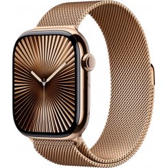Смарт-годинник Apple Watch Series 10 GPS + Cellular 46mm Gold Titanium Case with Gold Milanese Loop - M/L (MX003QH/A)