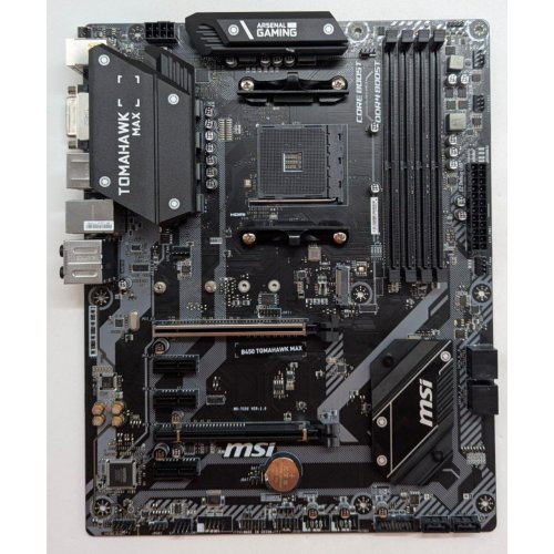 Купить Материнская плата MSI B450 TOMAHAWK MAX (sAM4, AMD B450) (Восстановлено продавцом, 784243) с проверкой совместимости: обзор, характеристики, цена в Киеве, Днепре, Одессе, Харькове, Украине | интернет-магазин TELEMART.UA фото