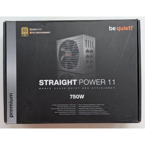 Блок живлення Be Quiet! Straight Power 11 750W (BN283) (Відновлено продавцем, 784256) купити з перевіркою сумісності: огляд, характеристики, ціна у Києві, Львові, Вінниці, Хмельницькому, Івано-Франківську, Україні | інтернет-магазин TELEMART.UA фото