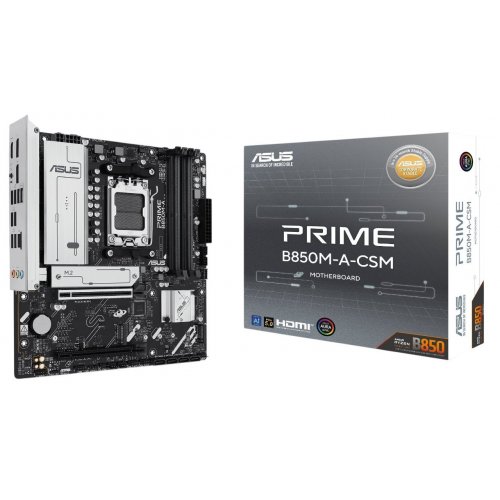 Купить Материнская плата Asus PRIME B850M-A-CSM (sAM5, AMD B850) с проверкой совместимости: обзор, характеристики, цена в Киеве, Днепре, Одессе, Харькове, Украине | интернет-магазин TELEMART.UA фото
