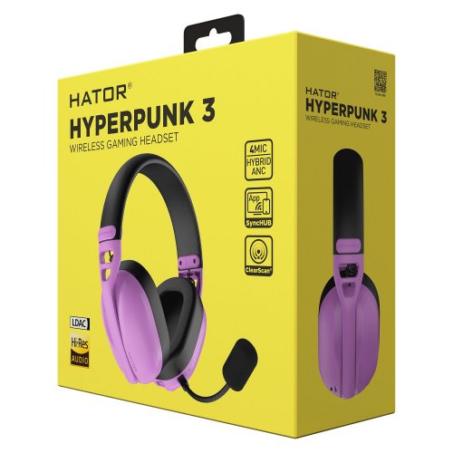 Купити Навушники HATOR Hyperpunk 3 Wireless (ESH19) Cyber Violet - ціна в Києві, Львові, Вінниці, Хмельницькому, Франківську, Україні | інтернет-магазин TELEMART.UA фото