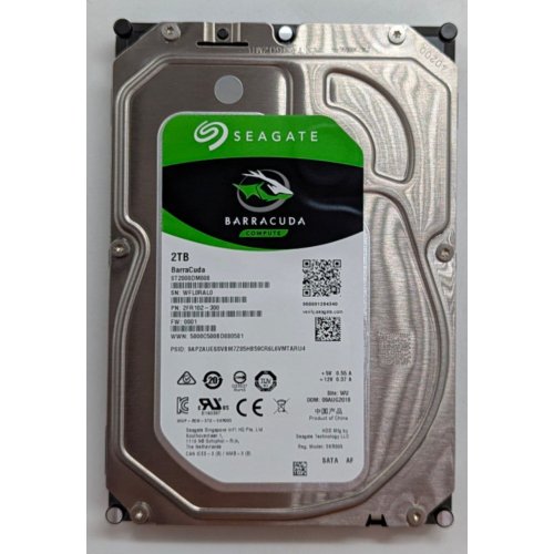 Купить Жесткий диск Seagate BarraCuda 2TB 256MB 7200RPM 3.5" (ST2000DM008) (Восстановлено продавцом, 784559) с проверкой совместимости: обзор, характеристики, цена в Киеве, Днепре, Одессе, Харькове, Украине | интернет-магазин TELEMART.UA фото