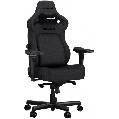 Игровое кресло Anda Seat Kaiser 4 L Fabric (AD12YDDC-L-20-GB-CF) Dark Gray купить в Украине: Киев, Днепр, Харьков, Одесса  | Низкая цена, отзывы, характеристики от TELEMART фото