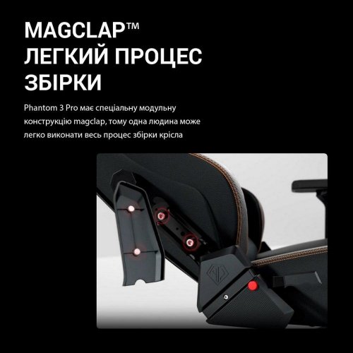 Игровое кресло Anda Seat Phantom 3 Pro L (AD18YC-06-GB-F) Dark Gray купить в Украине: Киев, Днепр, Харьков, Одесса  | Низкая цена, отзывы, характеристики от TELEMART фото