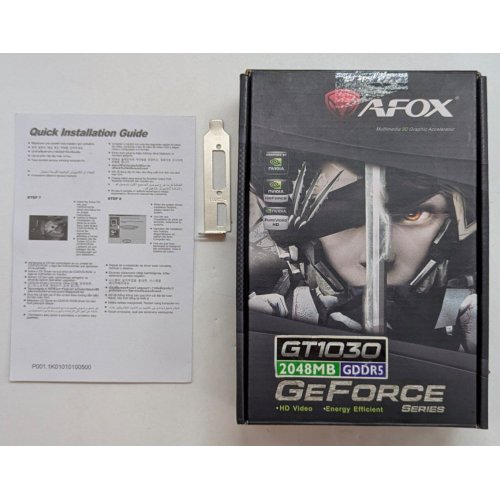 Купить Видеокарта AFOX GeForce GT 1030 2048MB (AF1030-2048D5L5-V2) (Восстановлено продавцом, 784584) с проверкой совместимости: обзор, характеристики, цена в Киеве, Днепре, Одессе, Харькове, Украине | интернет-магазин TELEMART.UA фото