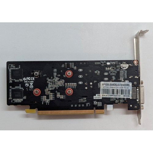 Купить Видеокарта AFOX GeForce GT 1030 2048MB (AF1030-2048D5L5-V2) (Восстановлено продавцом, 784584) с проверкой совместимости: обзор, характеристики, цена в Киеве, Днепре, Одессе, Харькове, Украине | интернет-магазин TELEMART.UA фото