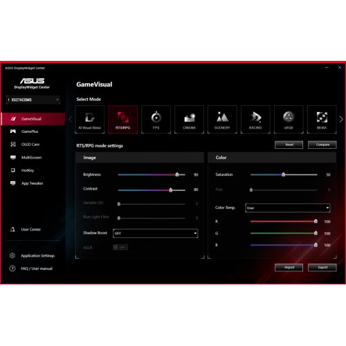 Купити Монітор Asus 26.5" ROG Strix OLED XG27ACDMS (90LM0B60-B01371) Black - ціна в Києві, Львові, Вінниці, Хмельницькому, Франківську, Україні | інтернет-магазин TELEMART.UA фото