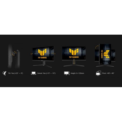 Купити Монітор Asus 27" TUF Gaming VG279QML5A (90LM0C20-B01171) Black - ціна в Києві, Львові, Вінниці, Хмельницькому, Франківську, Україні | інтернет-магазин TELEMART.UA фото