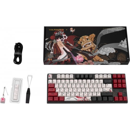 Купить Клавиатура Varmilo APT87 Beijing Opera G Pro 2.0 Yellow (A92A028E2A5A17A025) Black/Red - цена в Харькове, Киеве, Днепре, Одессе
в интернет-магазине Telemart фото