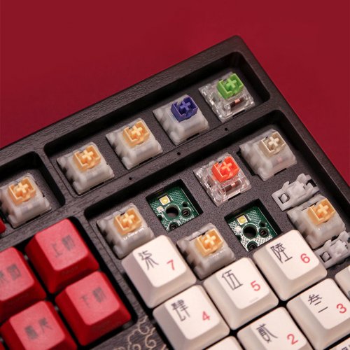 Купить Клавиатура Varmilo APT87 Beijing Opera G Pro 2.0 Yellow (A92A028E2A5A17A025) Black/Red - цена в Харькове, Киеве, Днепре, Одессе
в интернет-магазине Telemart фото