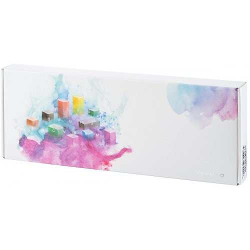 Купить Клавиатура Varmilo APT87 CMYK Kailh Prestige Brown (A92A024D3A5A17A007) Grey/White - цена в Харькове, Киеве, Днепре, Одессе
в интернет-магазине Telemart фото