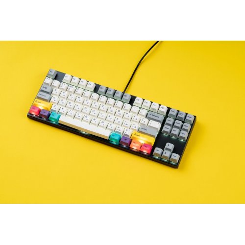 Купити Клавіатура Varmilo APT87 CMYK Kailh Prestige Red (A92A024D4A5A17A007) Grey/White - ціна в Києві, Львові, Вінниці, Хмельницькому, Франківську, Україні | інтернет-магазин TELEMART.UA фото