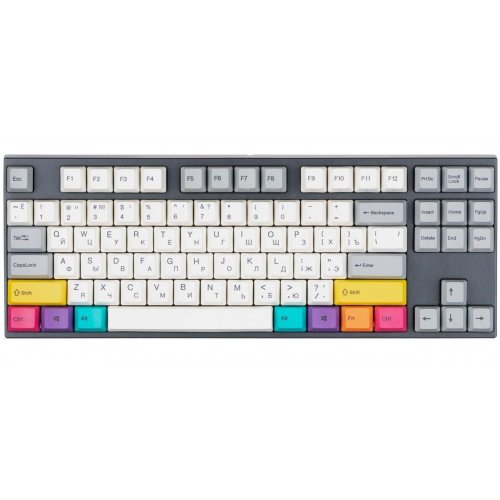 Купить Клавиатура Varmilo APT87 CMYK Kailh Prestige Silent (A92A024F8A5A17A007) Grey/White - цена в Харькове, Киеве, Днепре, Одессе
в интернет-магазине Telemart фото