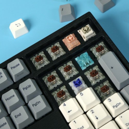 Купить Клавиатура Varmilo APT87 CMYK Kailh Prestige Silent (A92A024F8A5A17A007) Grey/White - цена в Харькове, Киеве, Днепре, Одессе
в интернет-магазине Telemart фото