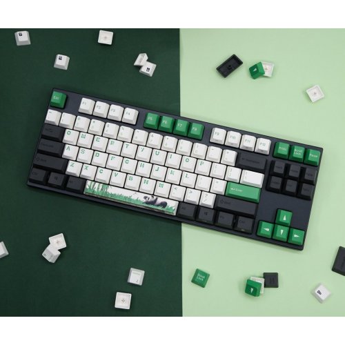 Купить Клавиатура Varmilo APT87 Panda R2 Kailh Prestige Brown (A92A029D3A5A17A007) Black/Green - цена в Харькове, Киеве, Днепре, Одессе
в интернет-магазине Telemart фото