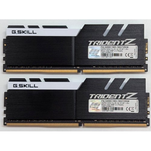 Купить Озу G.Skill DDR4 16GB (2x8GB) 3200Mhz Trident Z (F4-3200C16D-16GTZKW) (Восстановлено продавцом, 784724) с проверкой совместимости: обзор, характеристики, цена в Киеве, Днепре, Одессе, Харькове, Украине | интернет-магазин TELEMART.UA фото