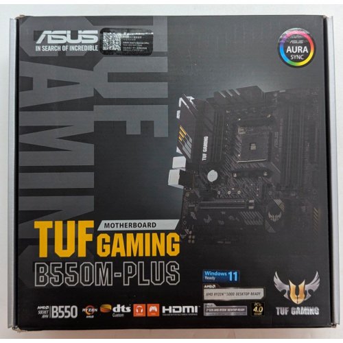 Материнська плата Asus TUF GAMING B550M-PLUS (sAM4, AMD B550) (Відновлено продавцем, 784747) купити з перевіркою сумісності: огляд, характеристики, ціна у Києві, Львові, Вінниці, Хмельницькому, Івано-Франківську, Україні | інтернет-магазин TELEMART.UA фото