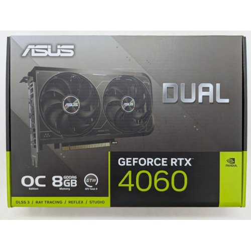 Купить Видеокарта Asus GeForce RTX 4060 Dual V2 OC 8192MB (DUAL-RTX4060-O8G-V2) (Восстановлено продавцом, 784923) с проверкой совместимости: обзор, характеристики, цена в Киеве, Днепре, Одессе, Харькове, Украине | интернет-магазин TELEMART.UA фото