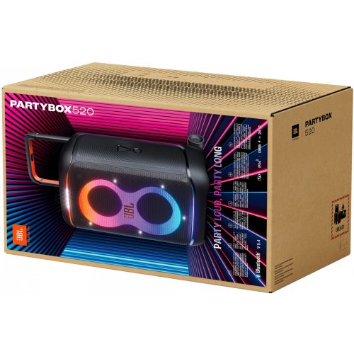 Купити Портативна акустика JBL PartyBox 520 (JBLPARTYBOX520EU) Black - ціна в Києві, Львові, Вінниці, Хмельницькому, Франківську, Україні | інтернет-магазин TELEMART.UA фото