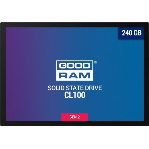 Купить SSD-диск GoodRAM CL100 Gen.2 TLC 240GB 2.5'' (SSDPR-CL100-240-G2) (Восстановлено продавцом, 784979) с проверкой совместимости: обзор, характеристики, цена в Киеве, Днепре, Одессе, Харькове, Украине | интернет-магазин TELEMART.UA фото